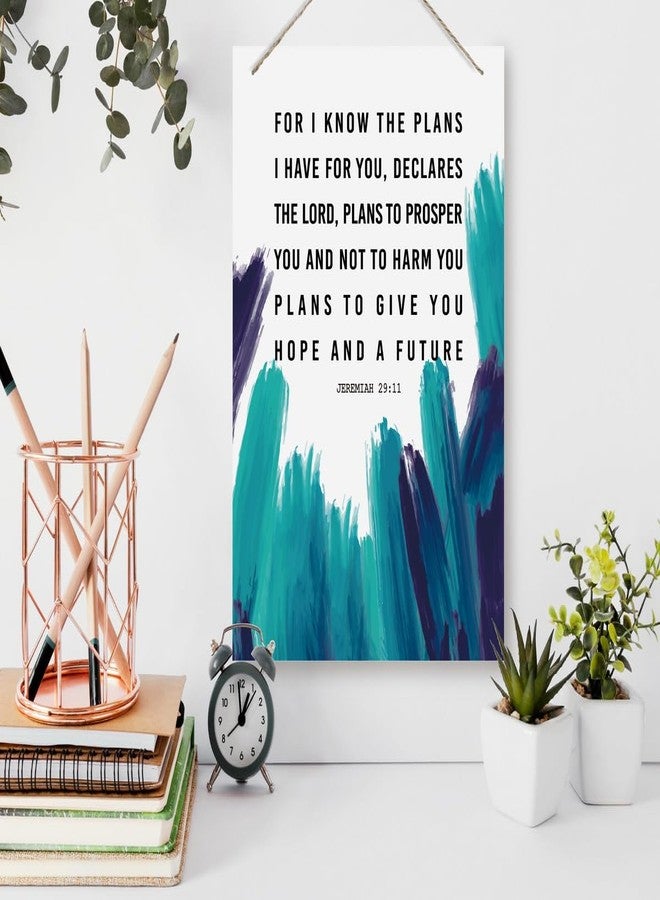 BQL Inspirational Wall Decor, Decorative Hanging Wood Signs, Home Office Wall Decor, Christian Decor, Scripture Decor Art, Jeremiah 29:11 Wall Sign- I Know The Plans I Have for You Hope and Future - Image 3